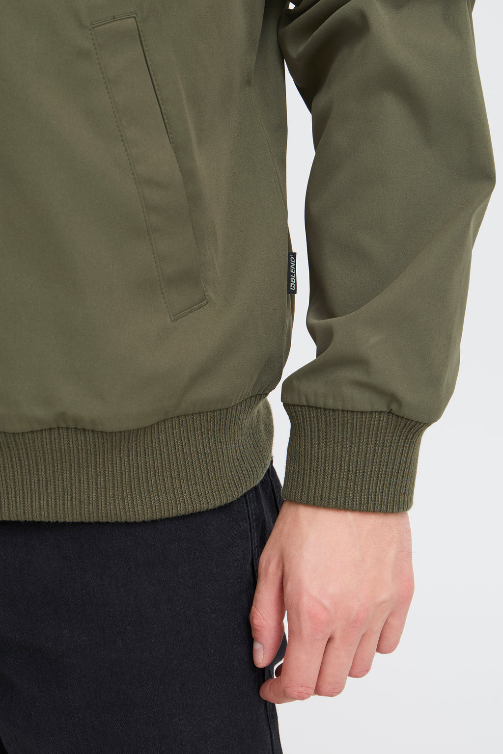 Harrington Style BHEFI Jacket - Olive Green