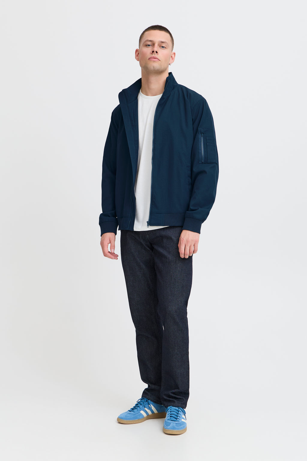 Harrington Style BHEFI Jacket - Navy