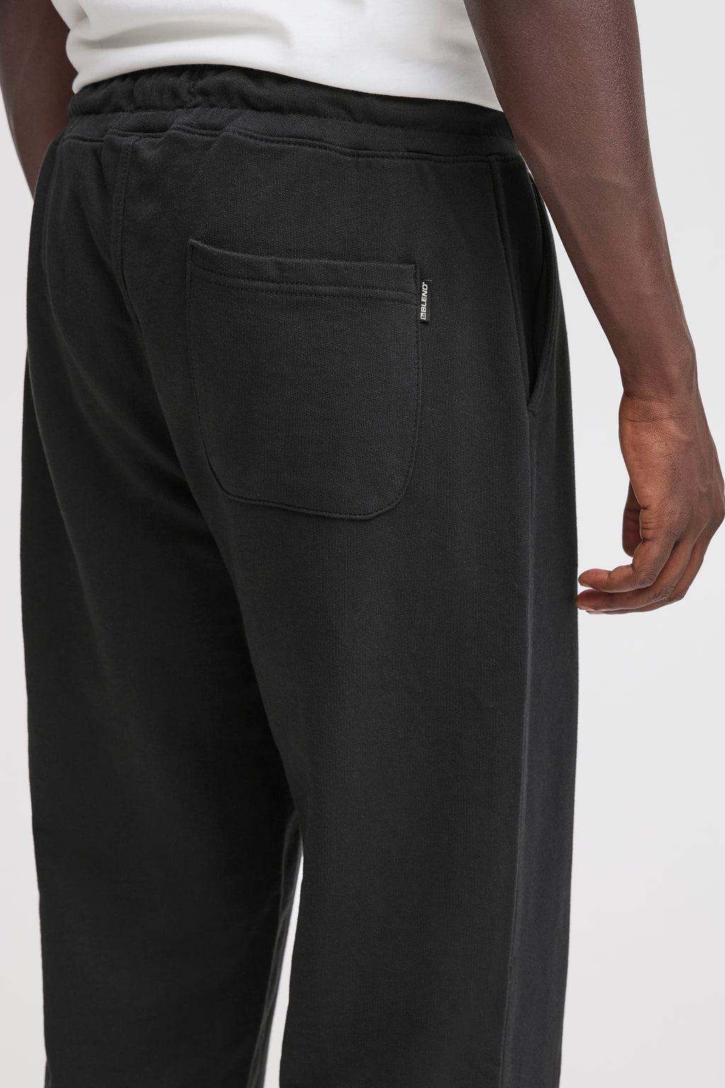 Regular Fit Loose Hem Joggers - Black