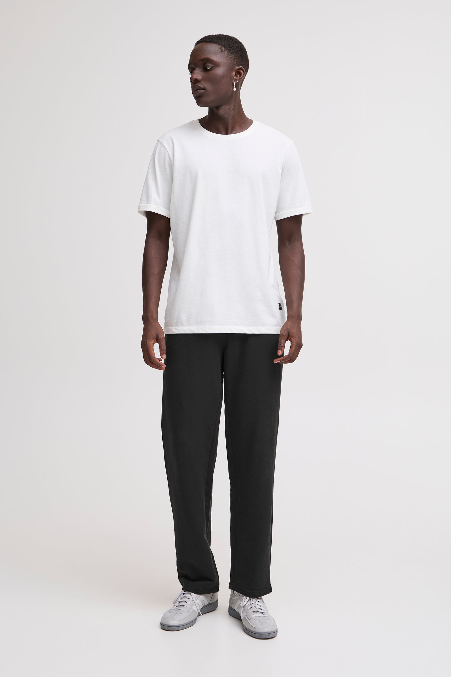 Regular Fit Loose Hem Joggers - Black