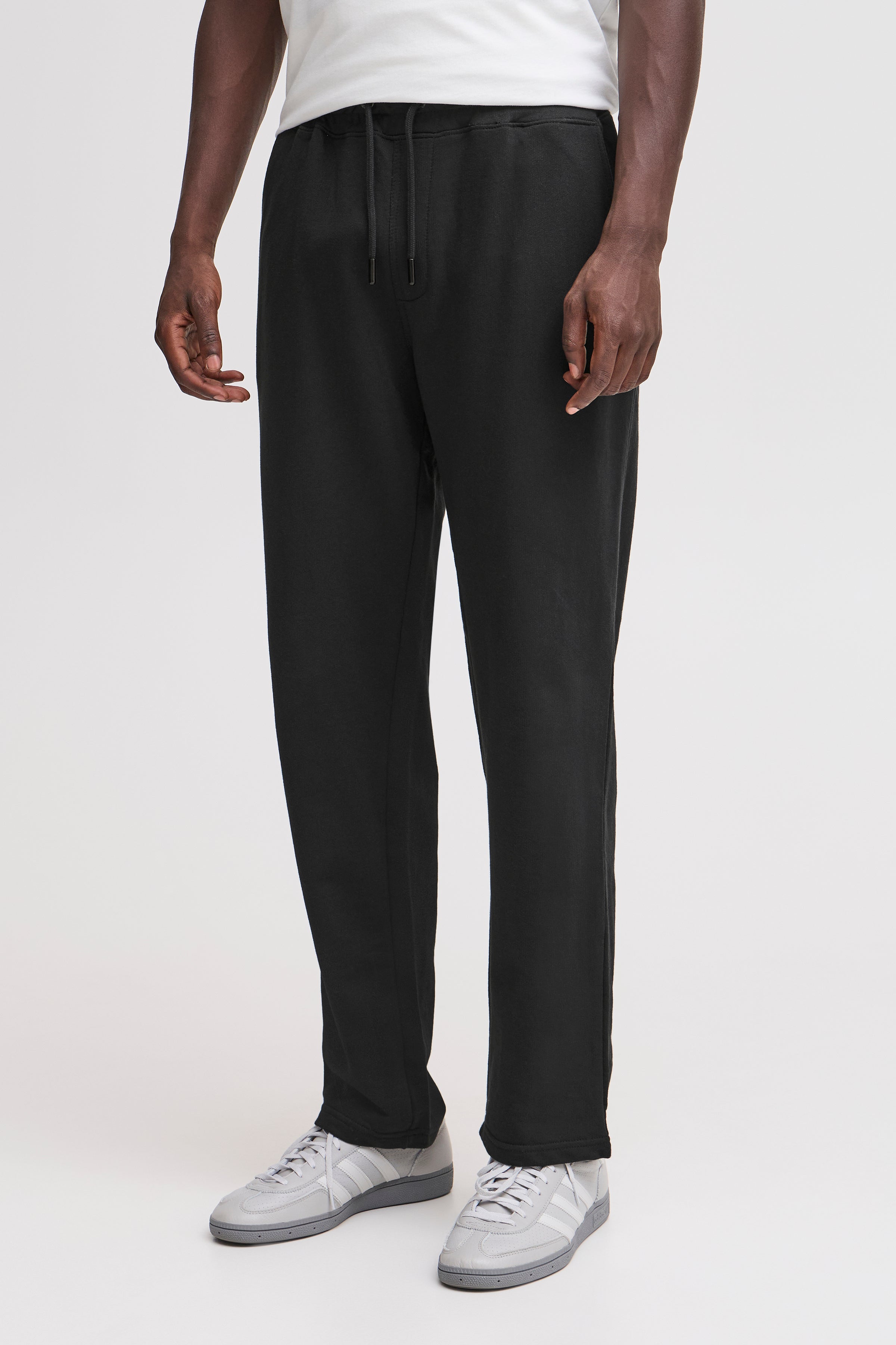 Regular Fit Loose Hem Joggers - Black