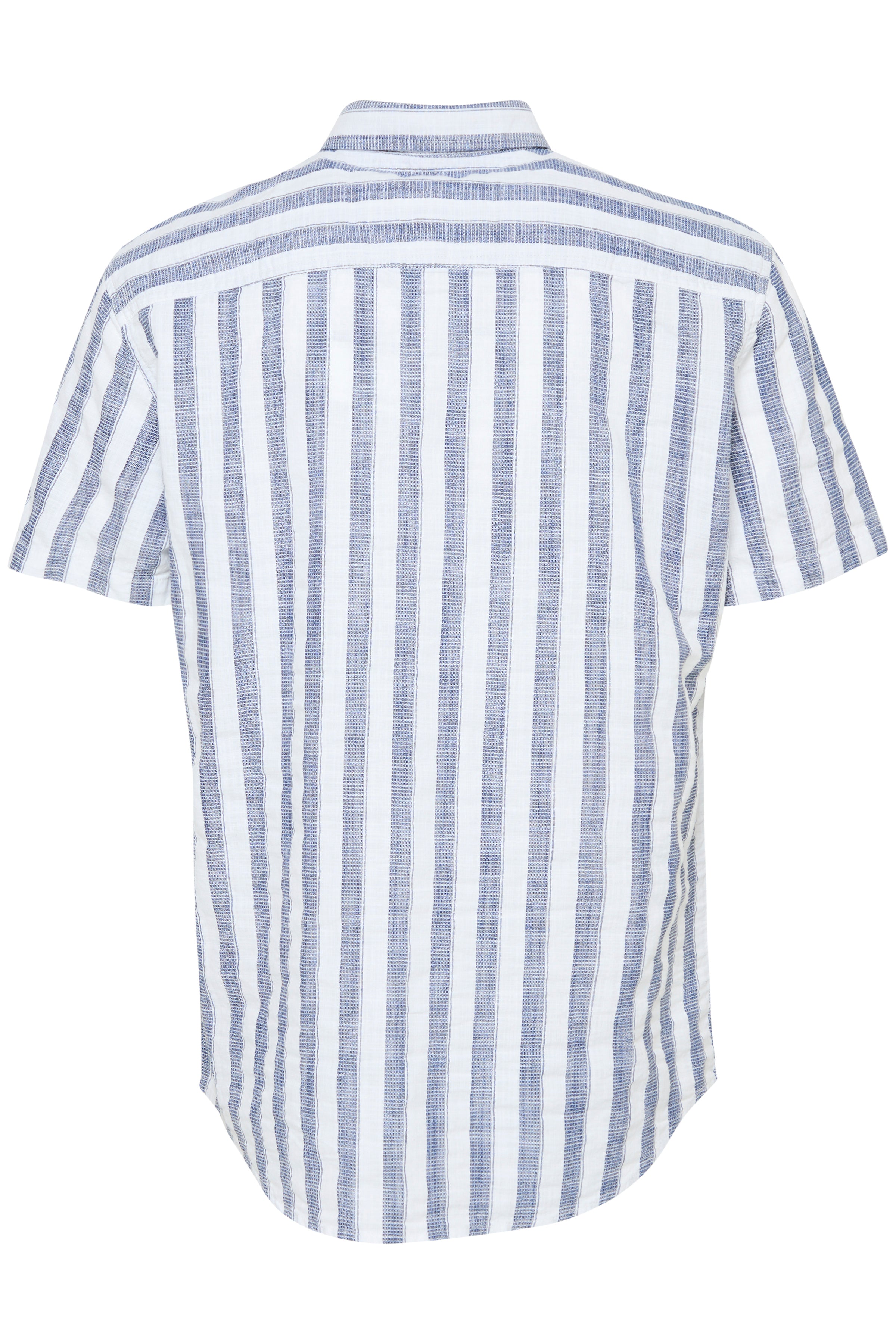 BHARUN Striped Short Sleeve Shirt - Blue