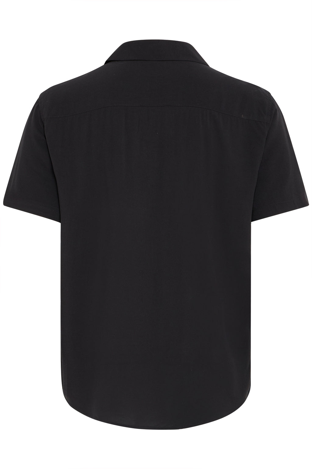 BHAURAN Cuban Collar Short Sleeve Shirt - Black