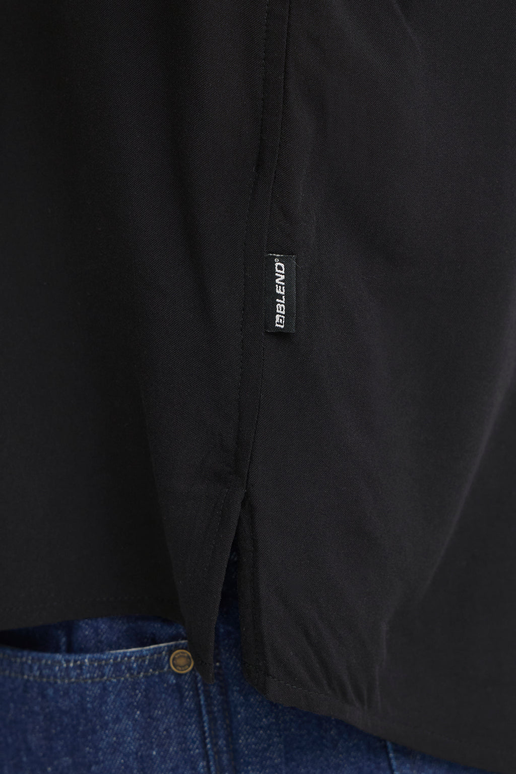 BHAURAN Cuban Collar Short Sleeve Shirt - Black