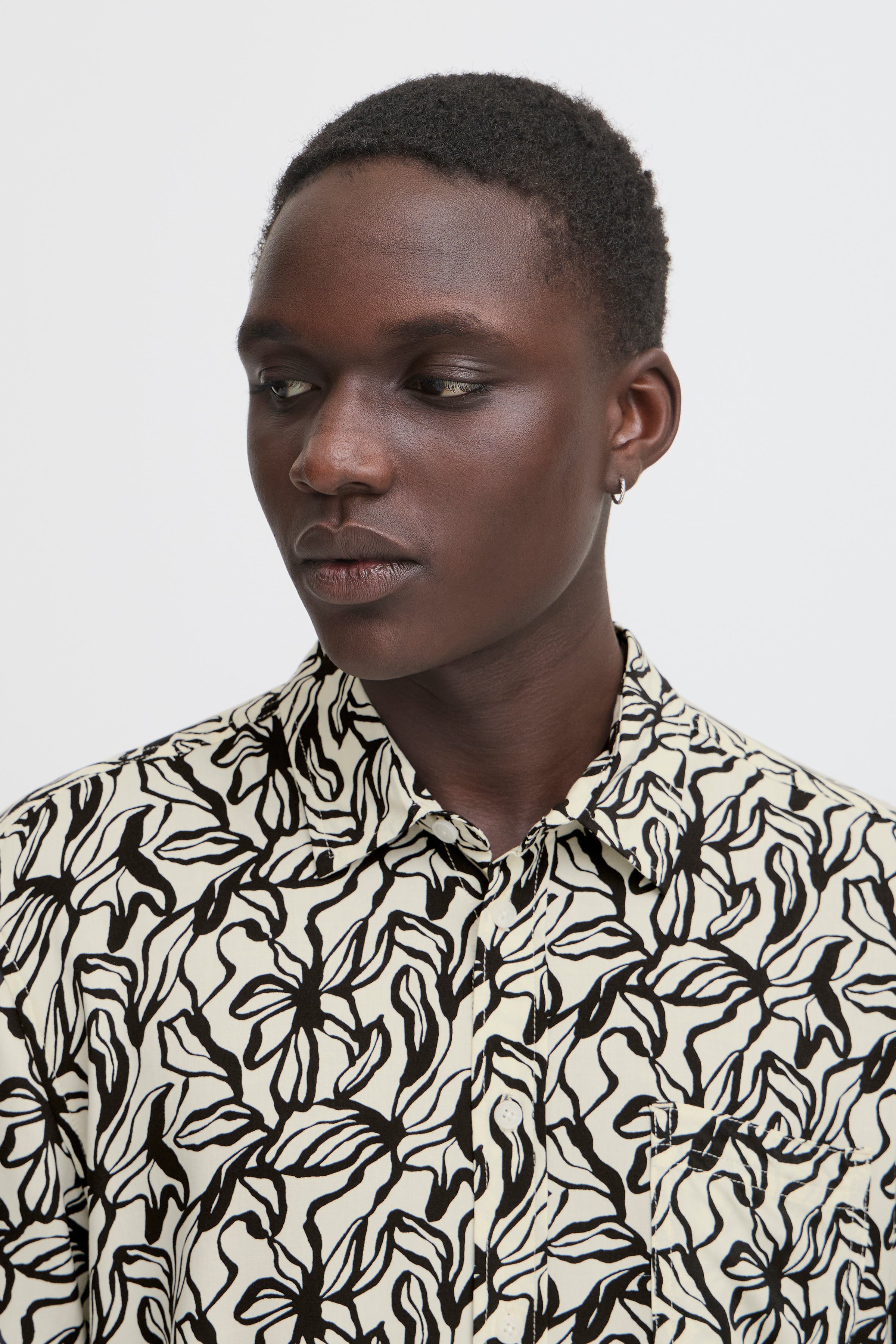 BHAVIAN Floral Shirt - Black
