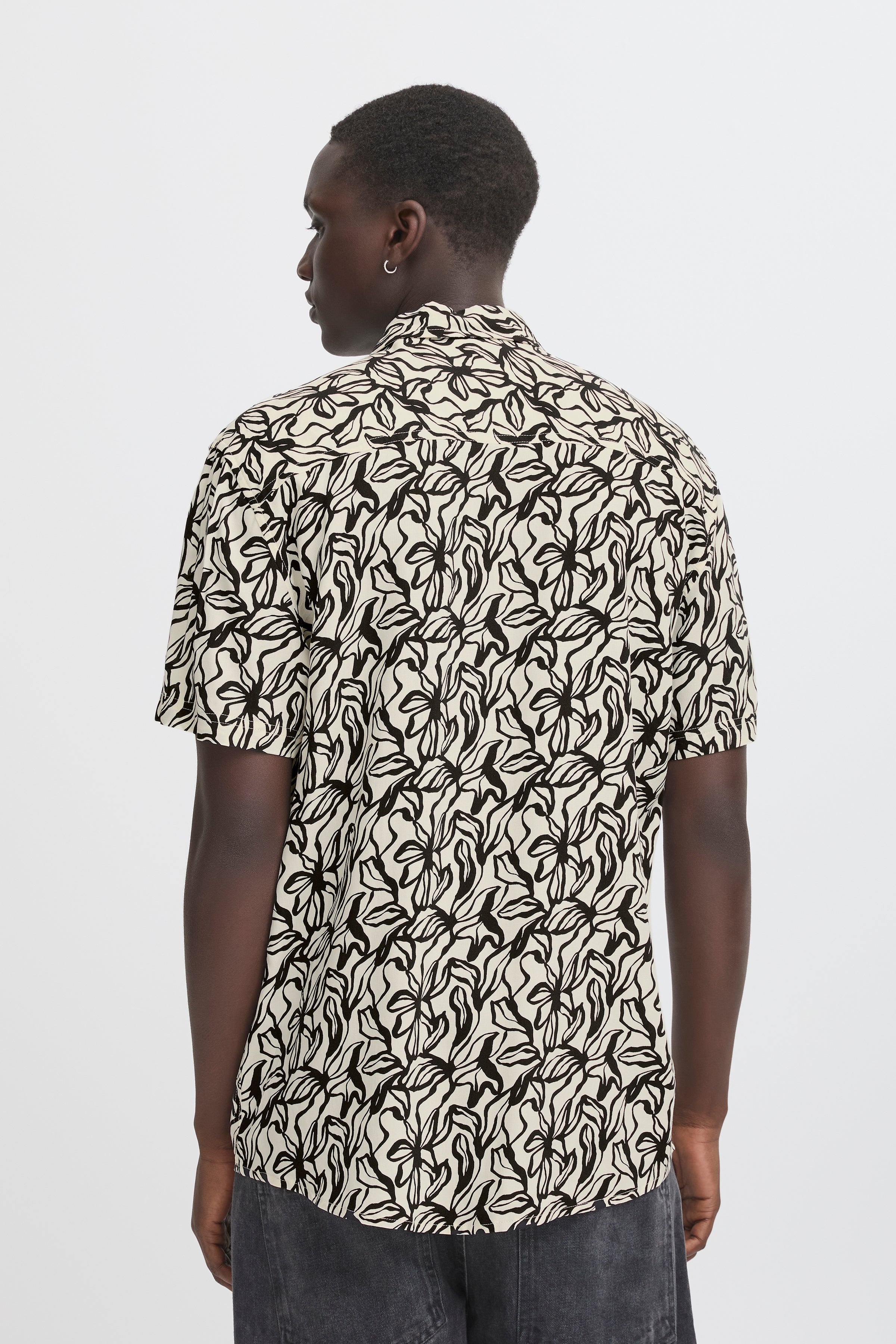 BHAVIAN Floral Shirt - Black