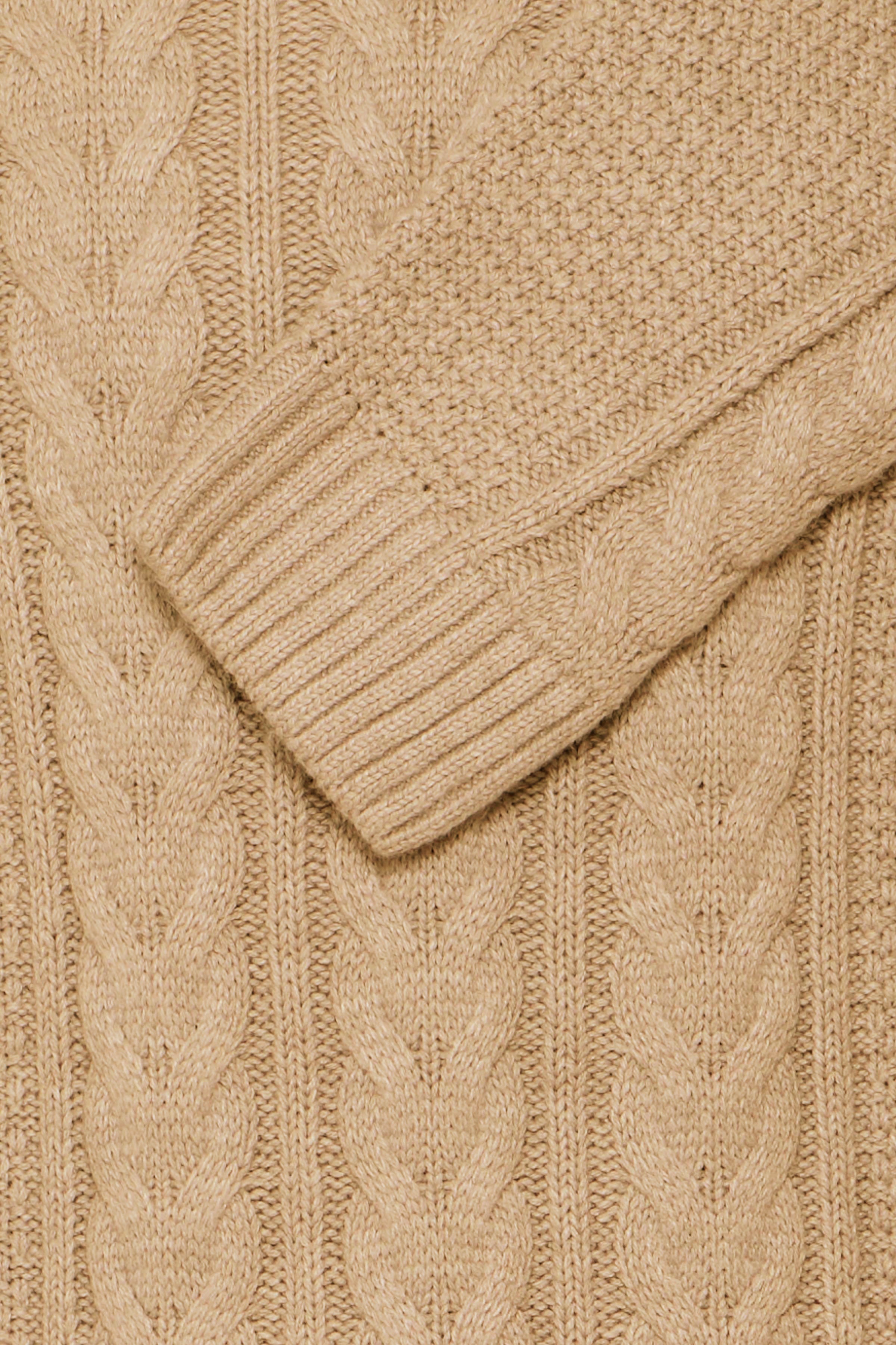 Cable Knit Woolly Jumper - Cream