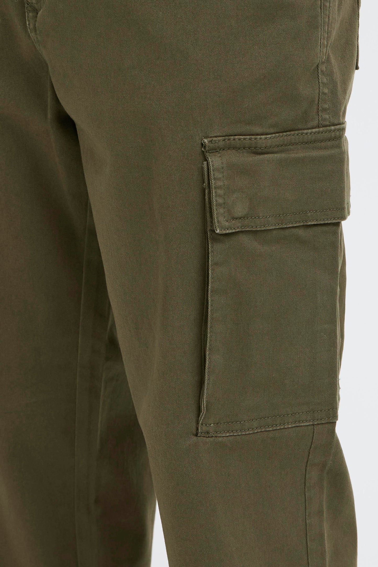 Bhnatan Relaxed Fit Cargo Bottoms - Khaki