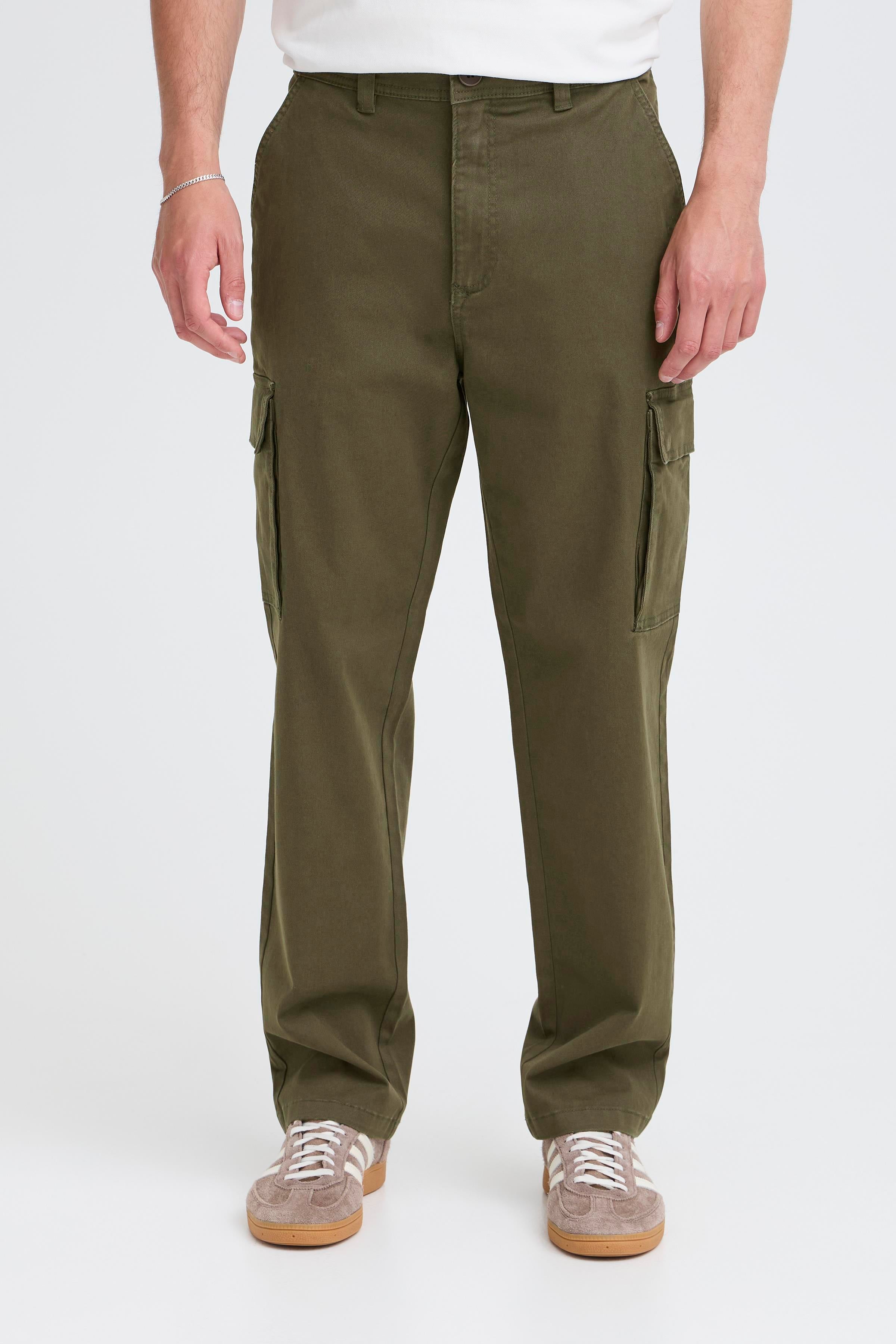 Bhnatan Relaxed Fit Cargo Bottoms - Khaki