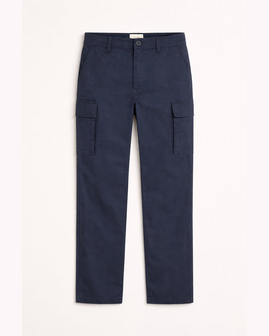 Bhnatan Relaxed Fit Cargo Bottoms - Navy