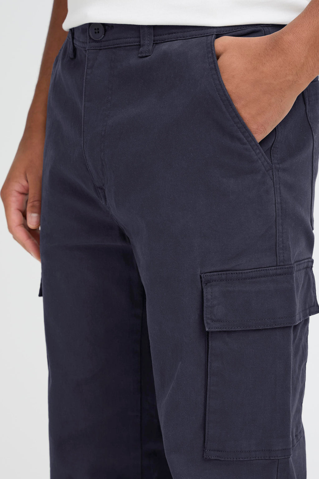 Bhnatan Relaxed Fit Cargo Bottoms - Navy
