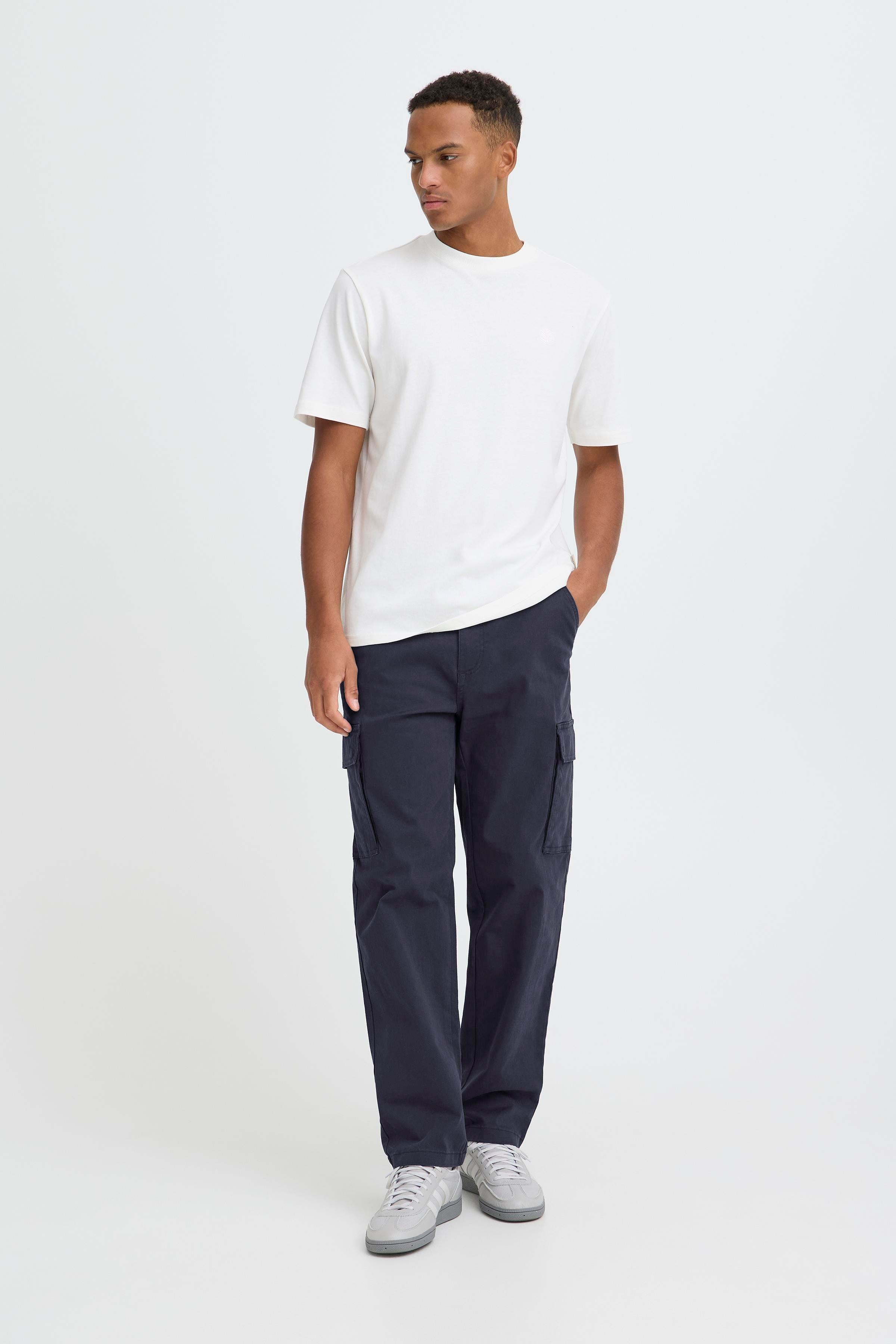 Bhnatan Relaxed Fit Cargo Bottoms - Navy