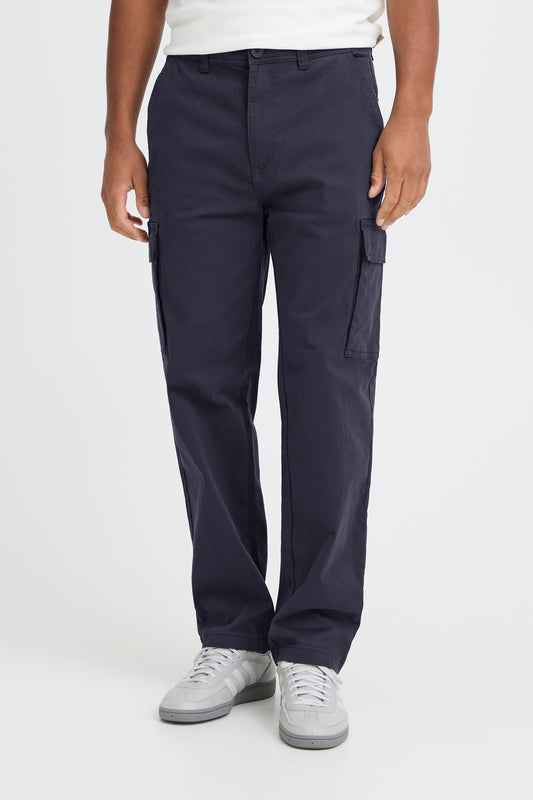 Bhnatan Relaxed Fit Cargo Bottoms - Navy