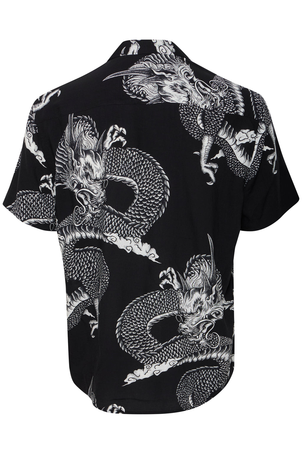 BHBADIR Oriental Dragon Shirt - Black
