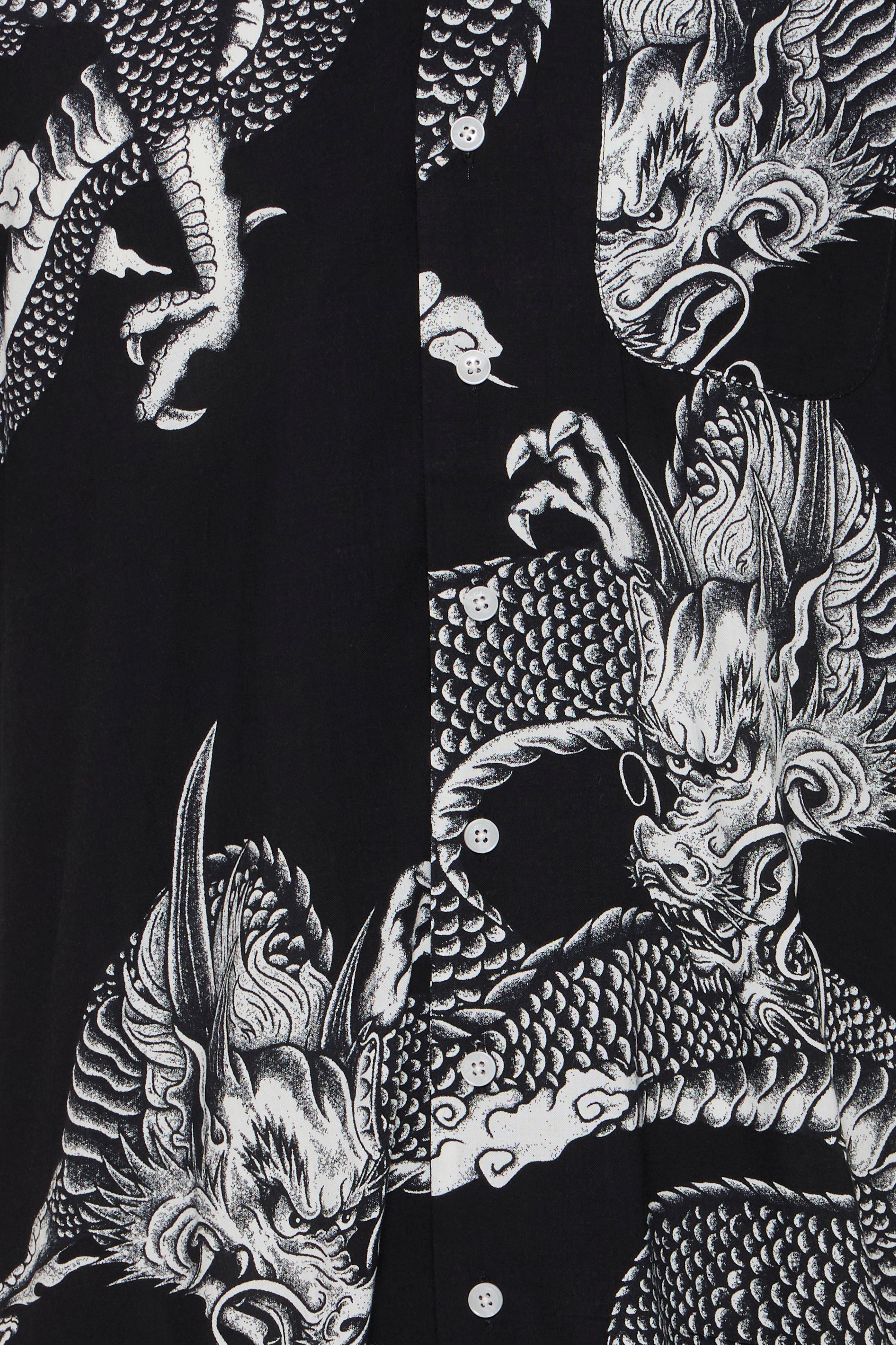 BHBADIR Oriental Dragon Shirt - Black