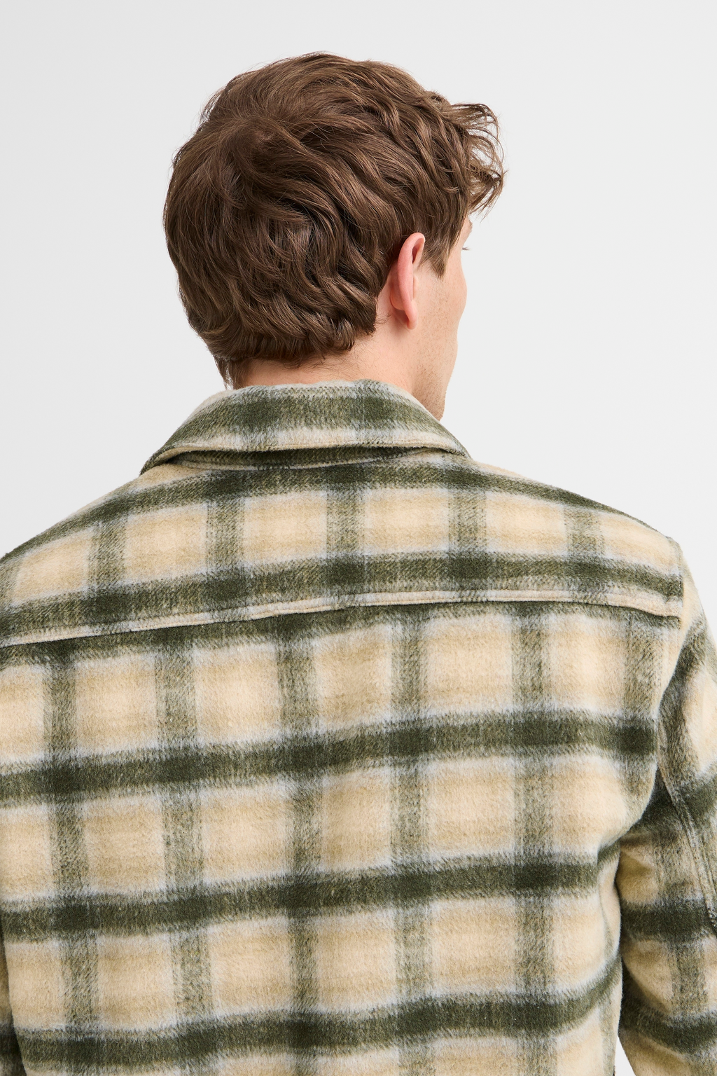 Plaid Flannel Shacket – Green & Cream