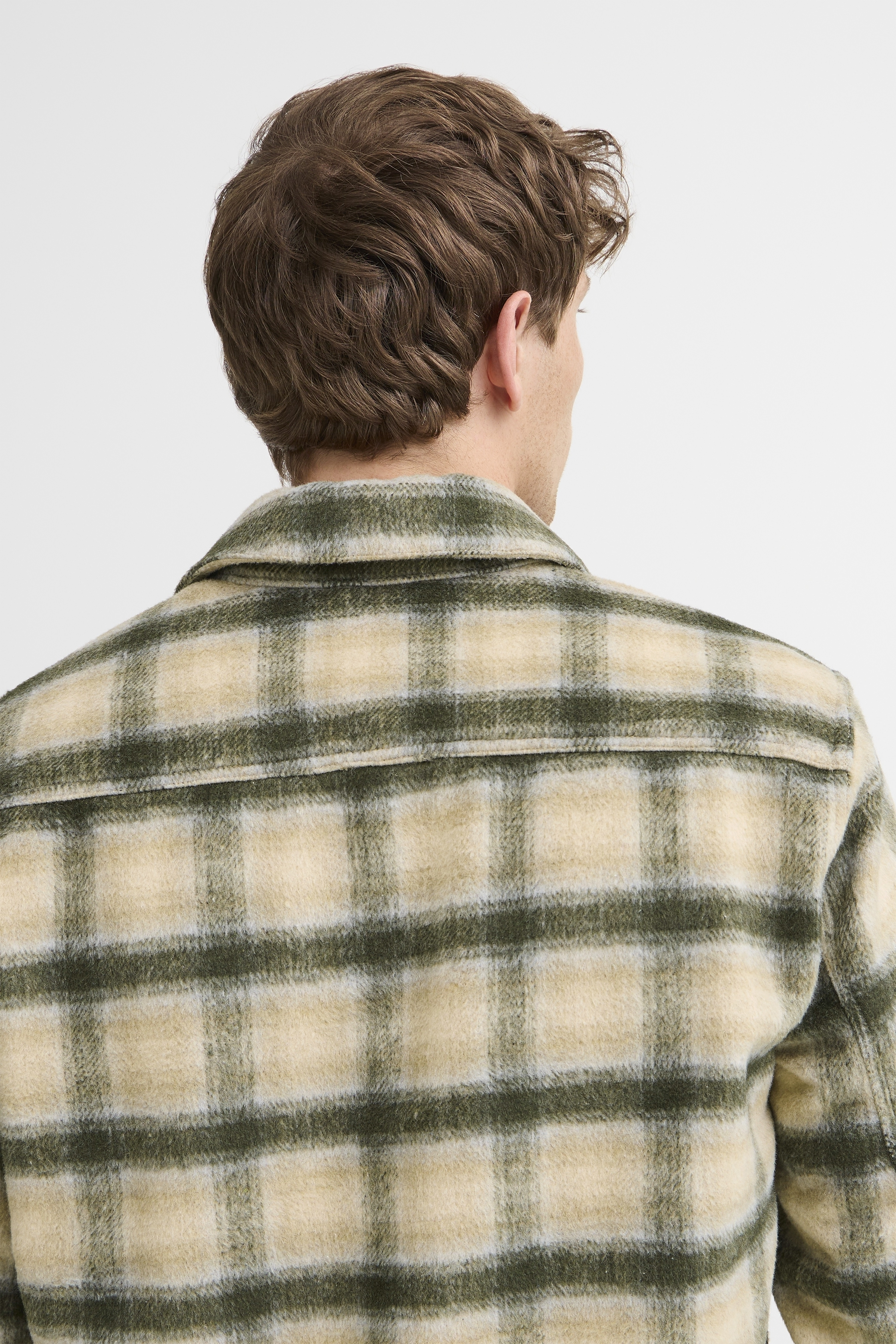 Plaid Flannel Shacket – Green & Cream