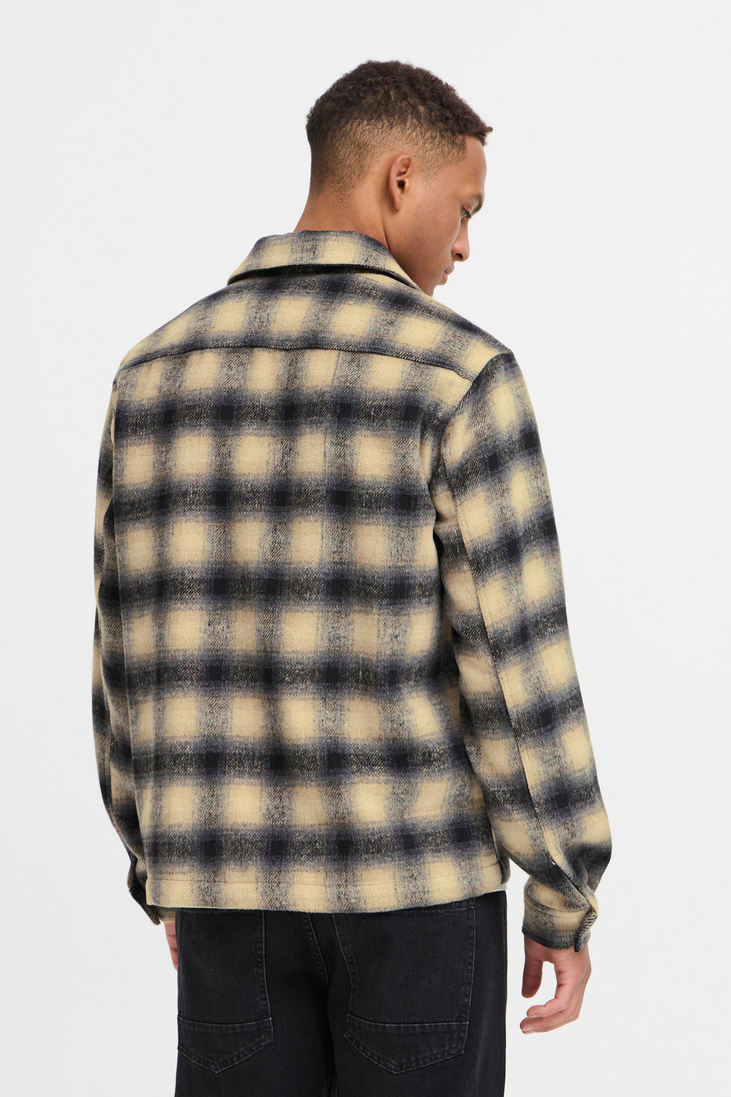 Plaid Flannel Shacket – Black & Cream