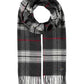 Cashmink Plaid Check Scarf - Charcoal