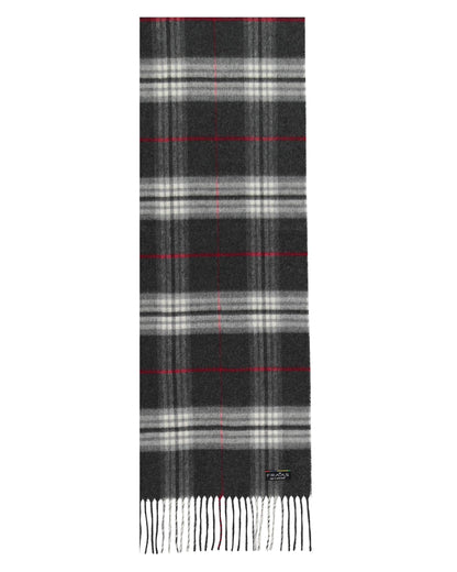 Cashmink Plaid Check Scarf - Charcoal