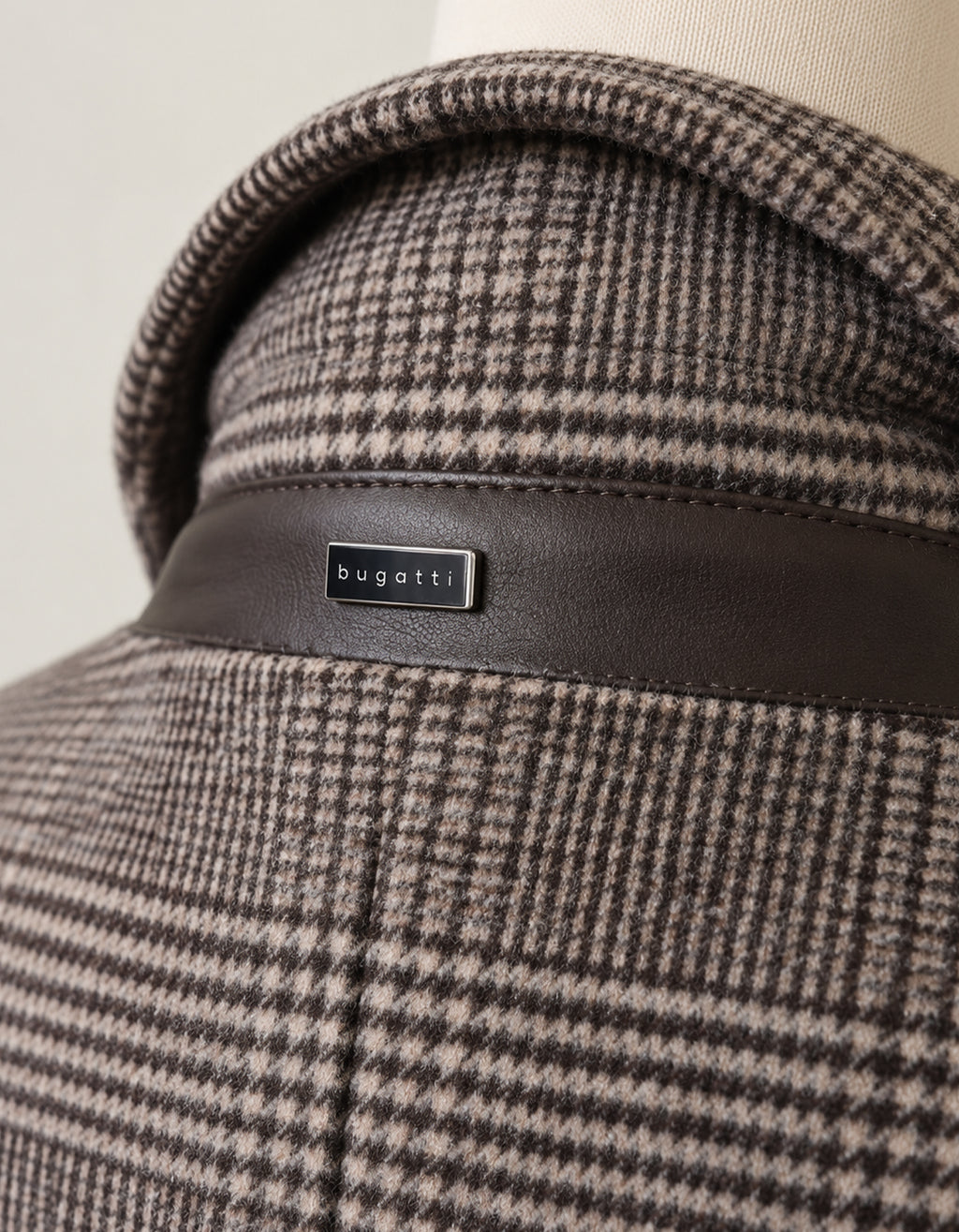 Bugatti Glen Plaid Check Overcoat - Brown