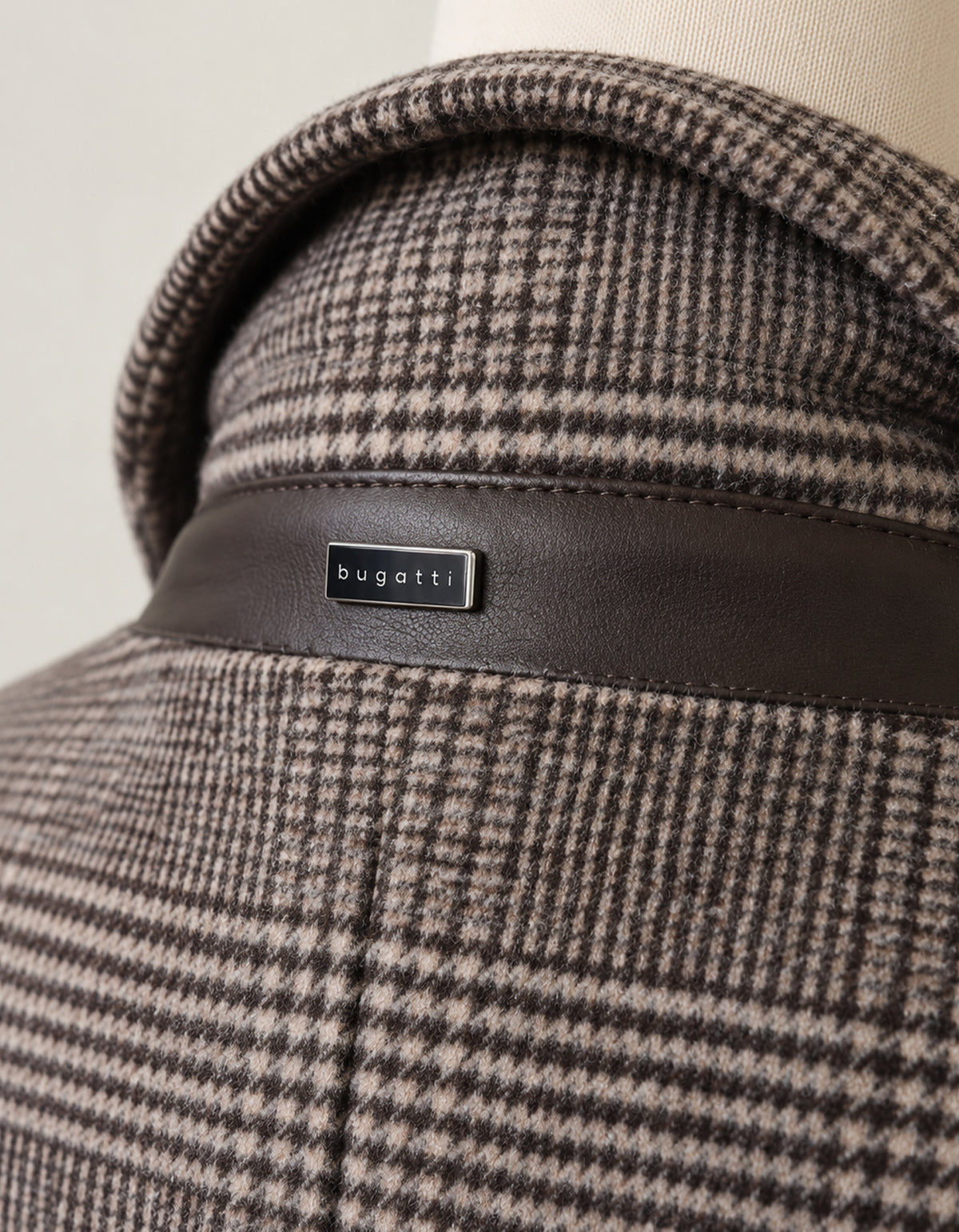 Bugatti Glen Plaid Check Overcoat - Brown