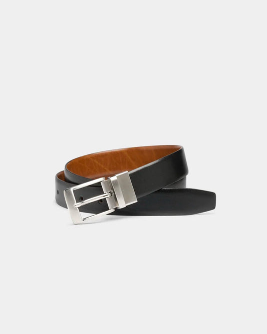IBEX - 35mm Plain Reversable Belt - Black & Tan