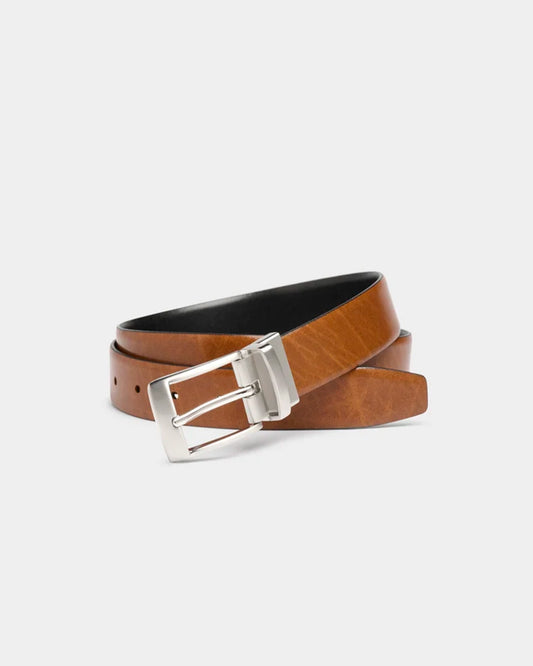 IBEX - 35mm Plain Reversable Belt - Black & Tan