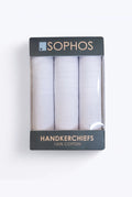 3-Pack Cotton Hankies - White