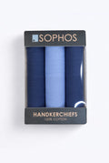 3-Pack Cotton Hankies - Navy | Blue