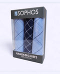 3-Pack Cotton Hankies - Blue Check