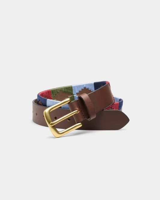 Polo Leather Belt - Navy | Red | Green | Blue 30046