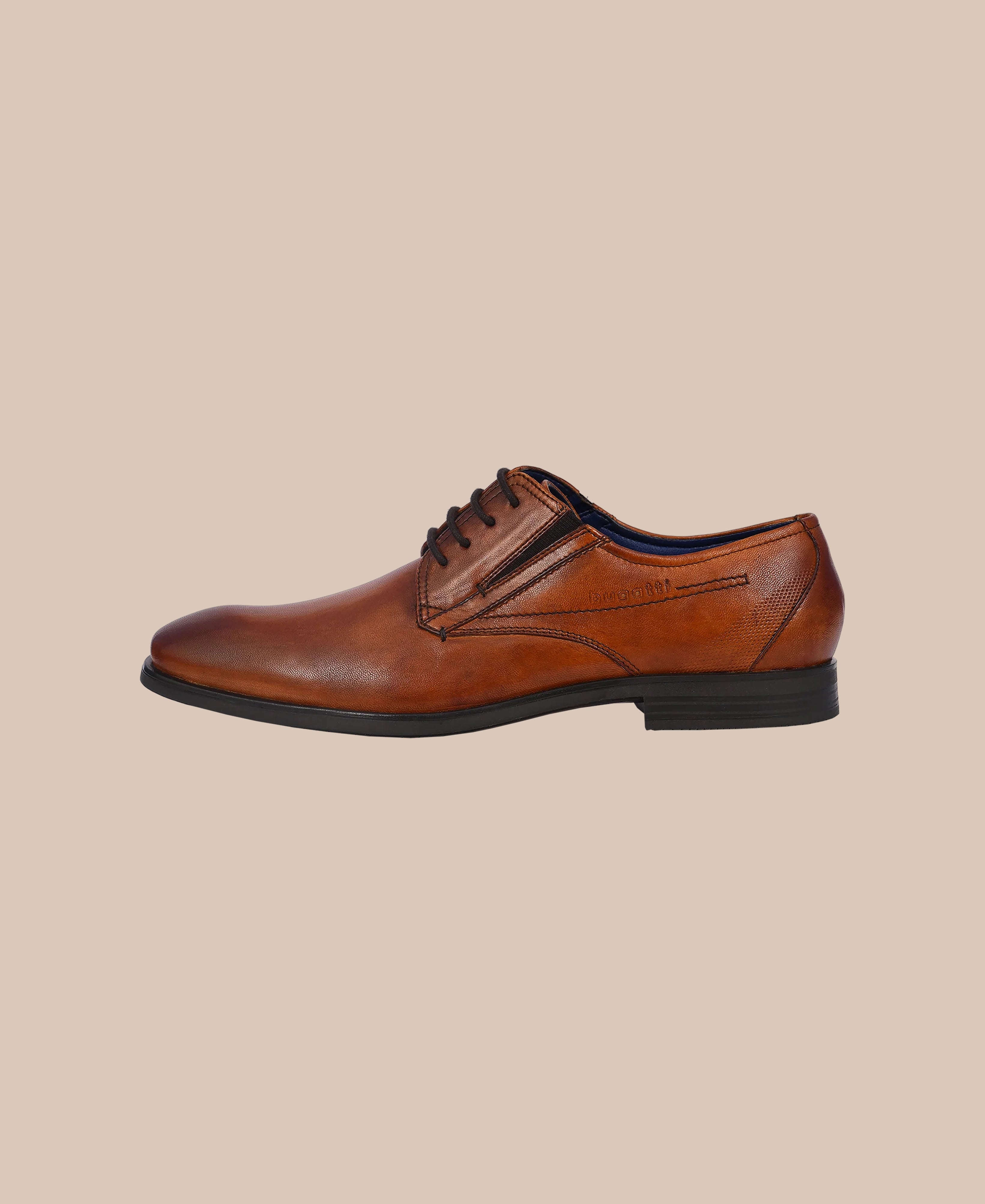 Bugatti Leather Lace-Up Shoes - Cognac