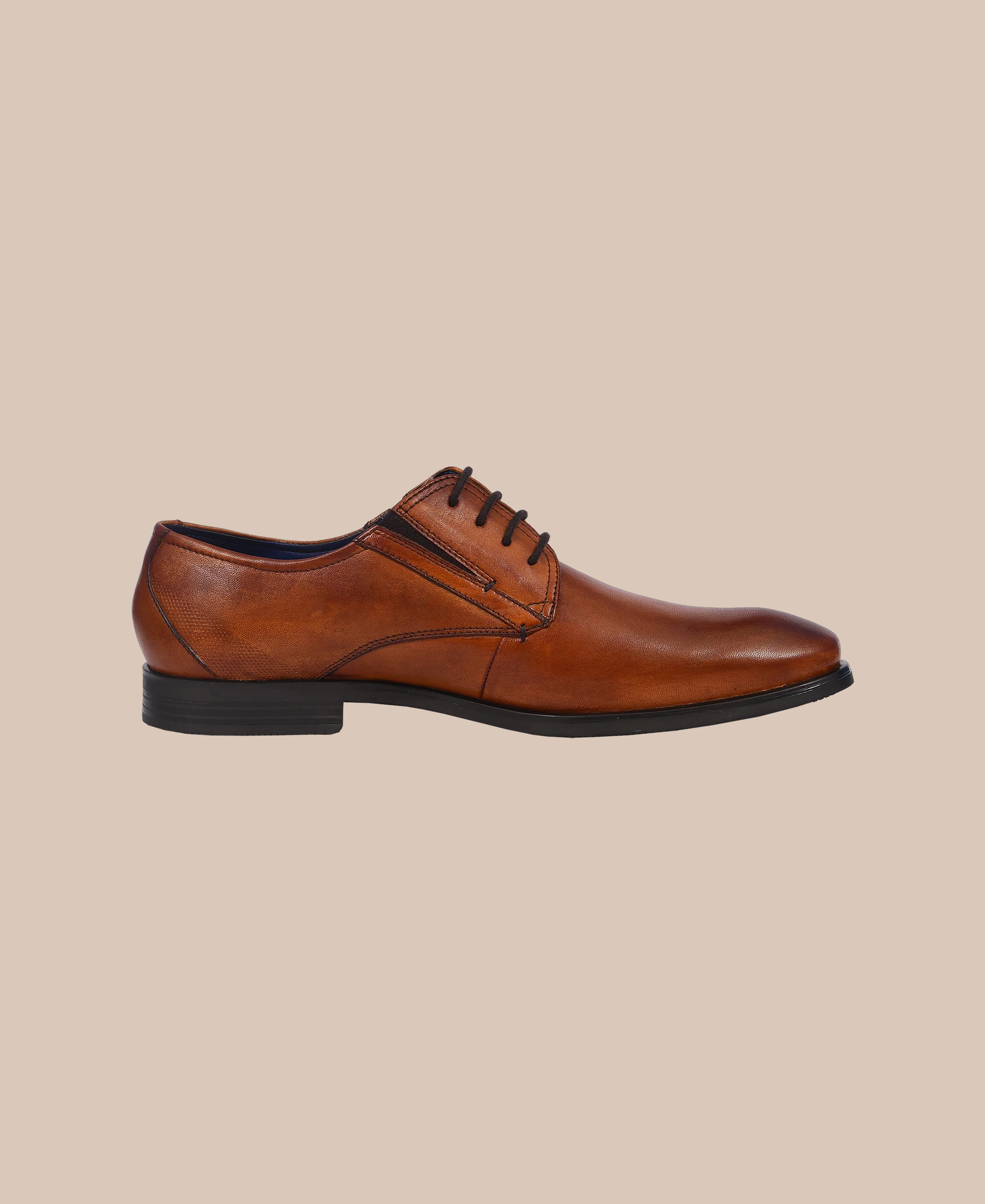 Bugatti Leather Lace-Up Shoes - Cognac