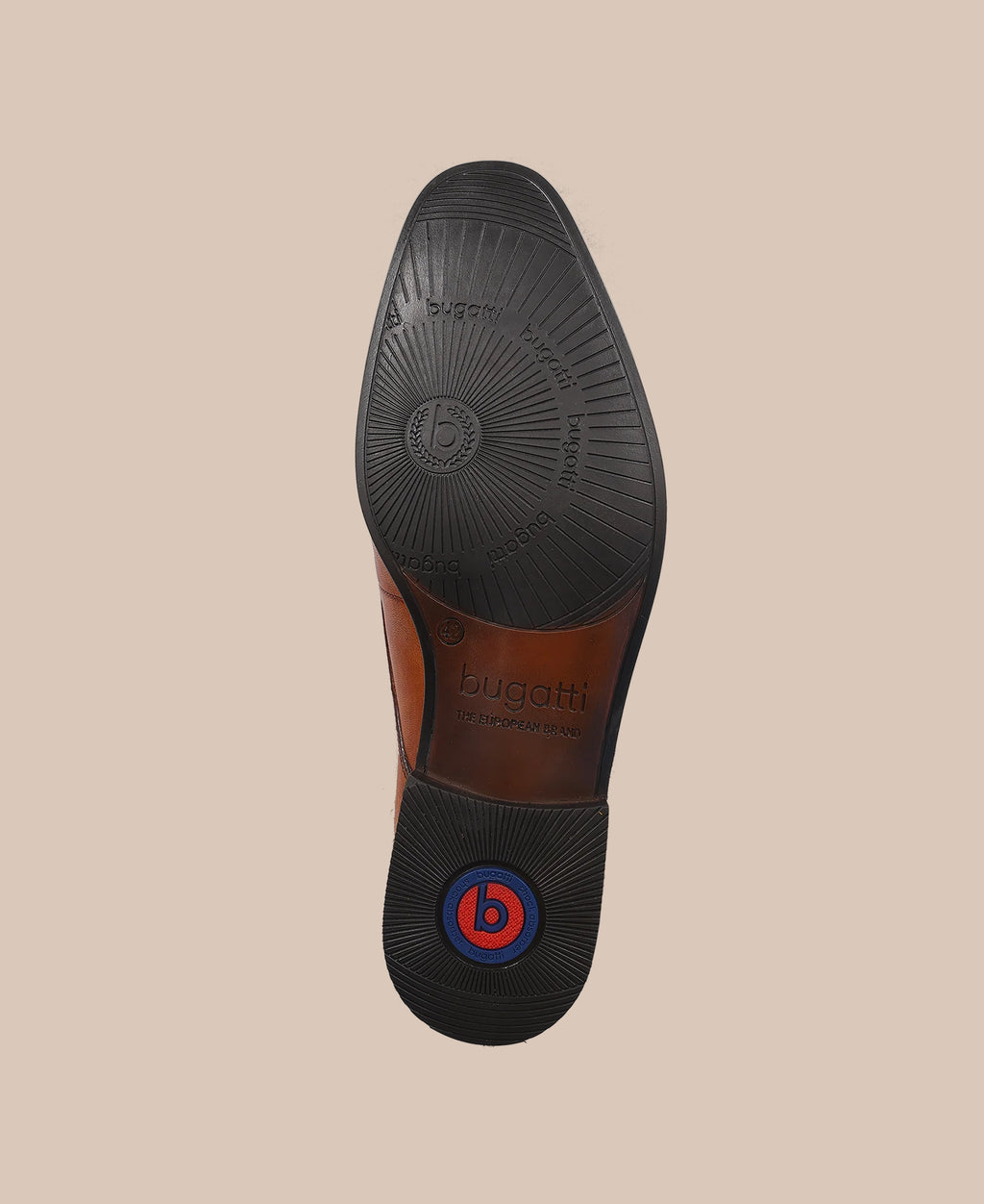Bugatti Leather Lace-Up Shoes - Cognac