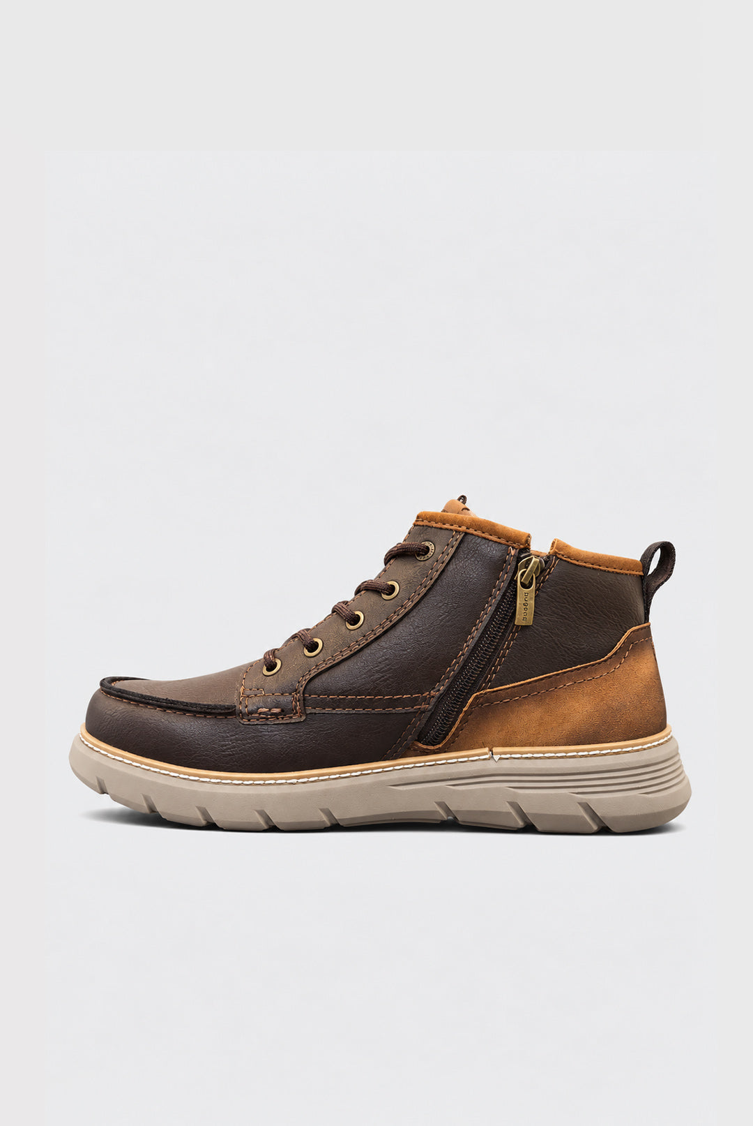 Lace-Up Light Weight Boot - Brown