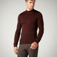 Slim Fit Merino Wool-Blend Turtle Neck Sweater - Burgundy