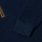 Cotton-Rich Quarter Zip - Dark Blue