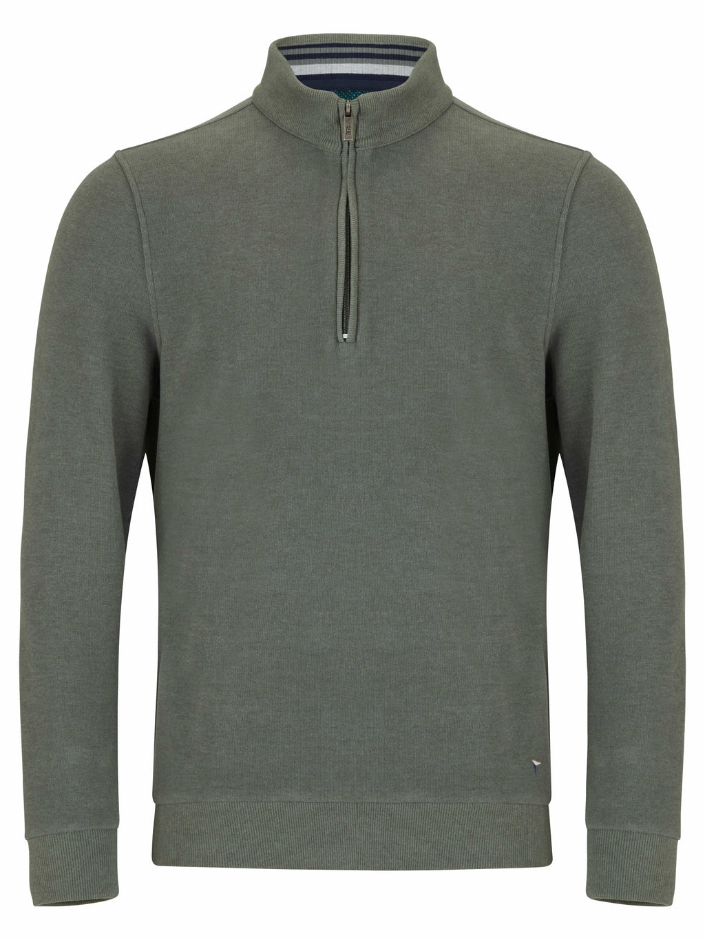 Super-Soft Cotton Rich Quarter Zip - Sage Green