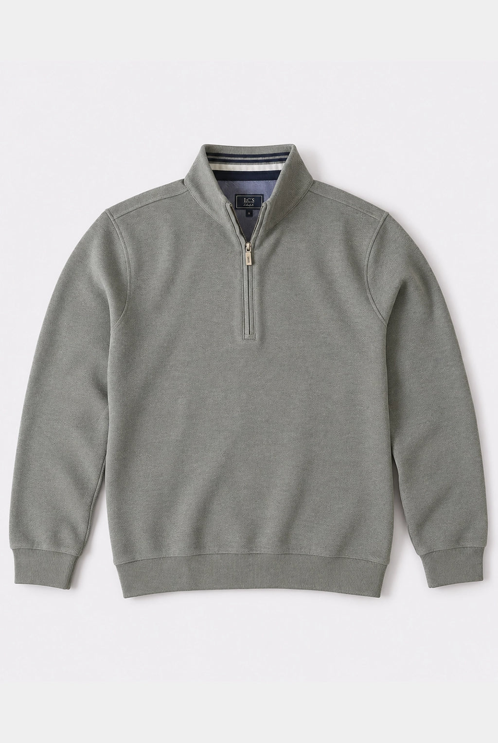 Super Soft Cotton 1/4 Zip Jumper - Light Green