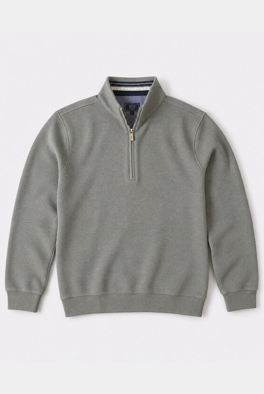 Super Soft Cotton 1/4 Zip Jumper - Light Green