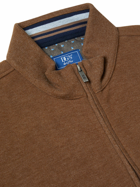 Super-Soft Cotton Rich Quarter Zip - Camel