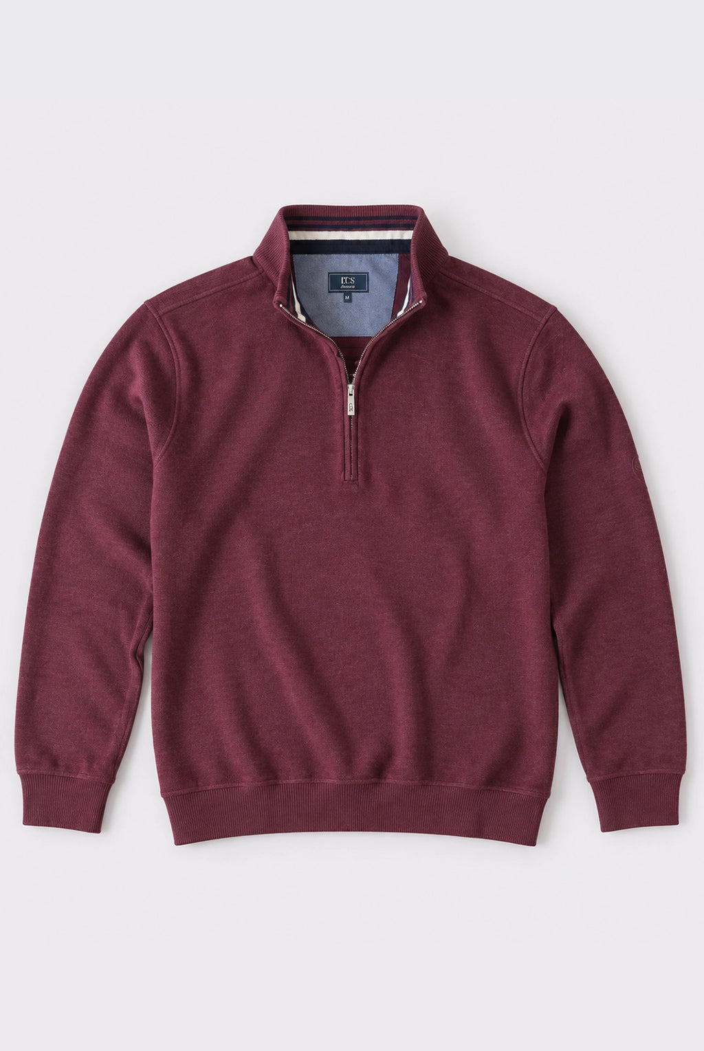 Super Soft Cotton 1/4 Zip Jumper - Burgundy