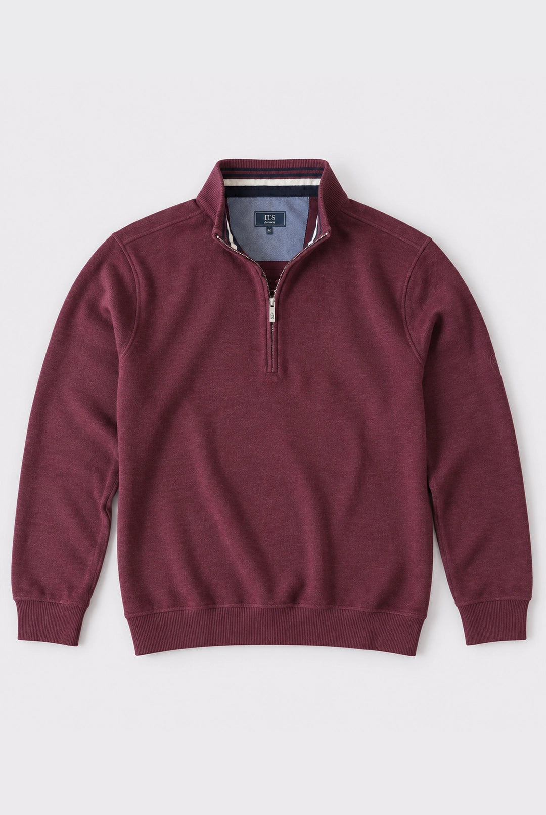 Super Soft Cotton 1/4 Zip Jumper - Burgundy
