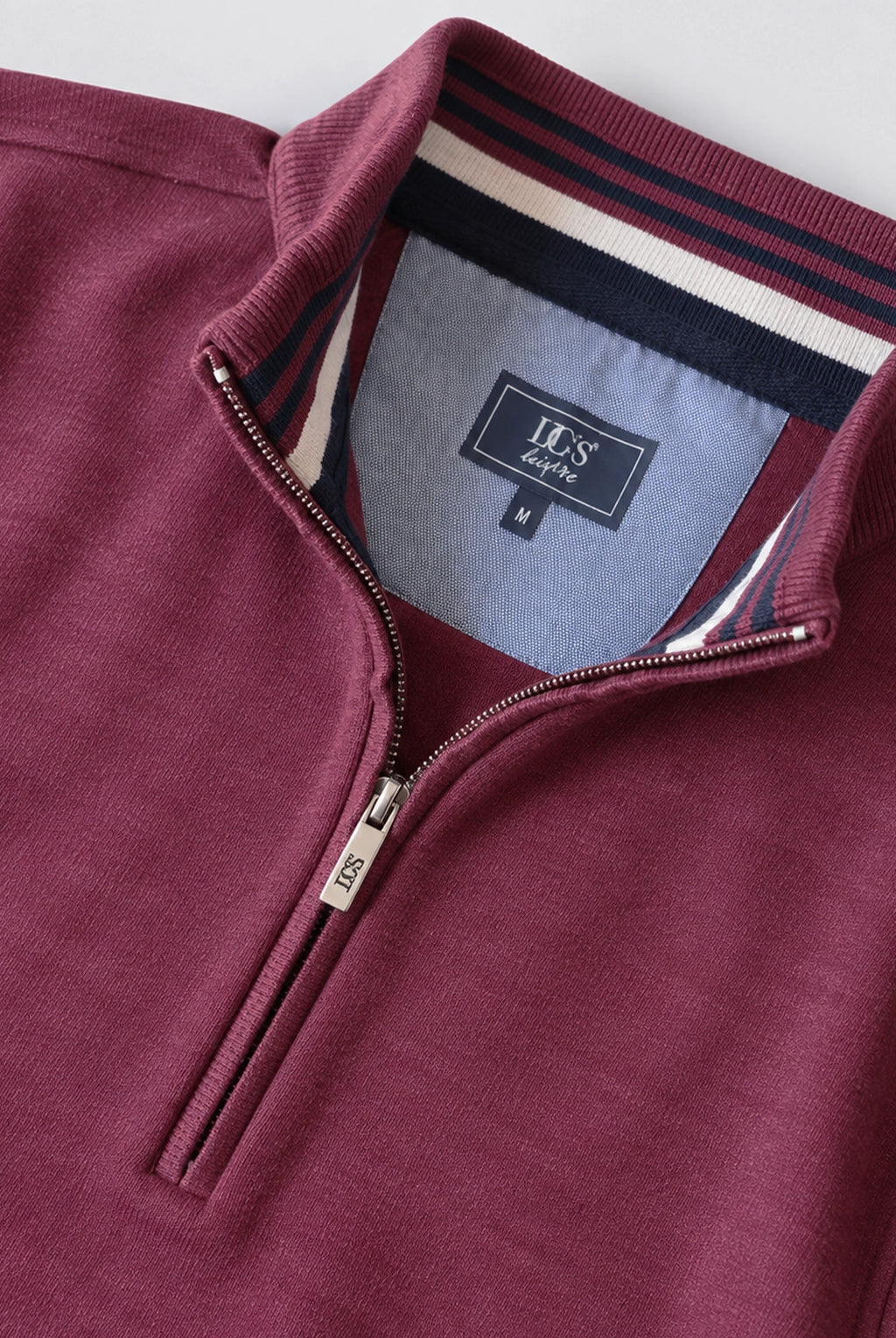 Super Soft Cotton 1/4 Zip Jumper - Burgundy