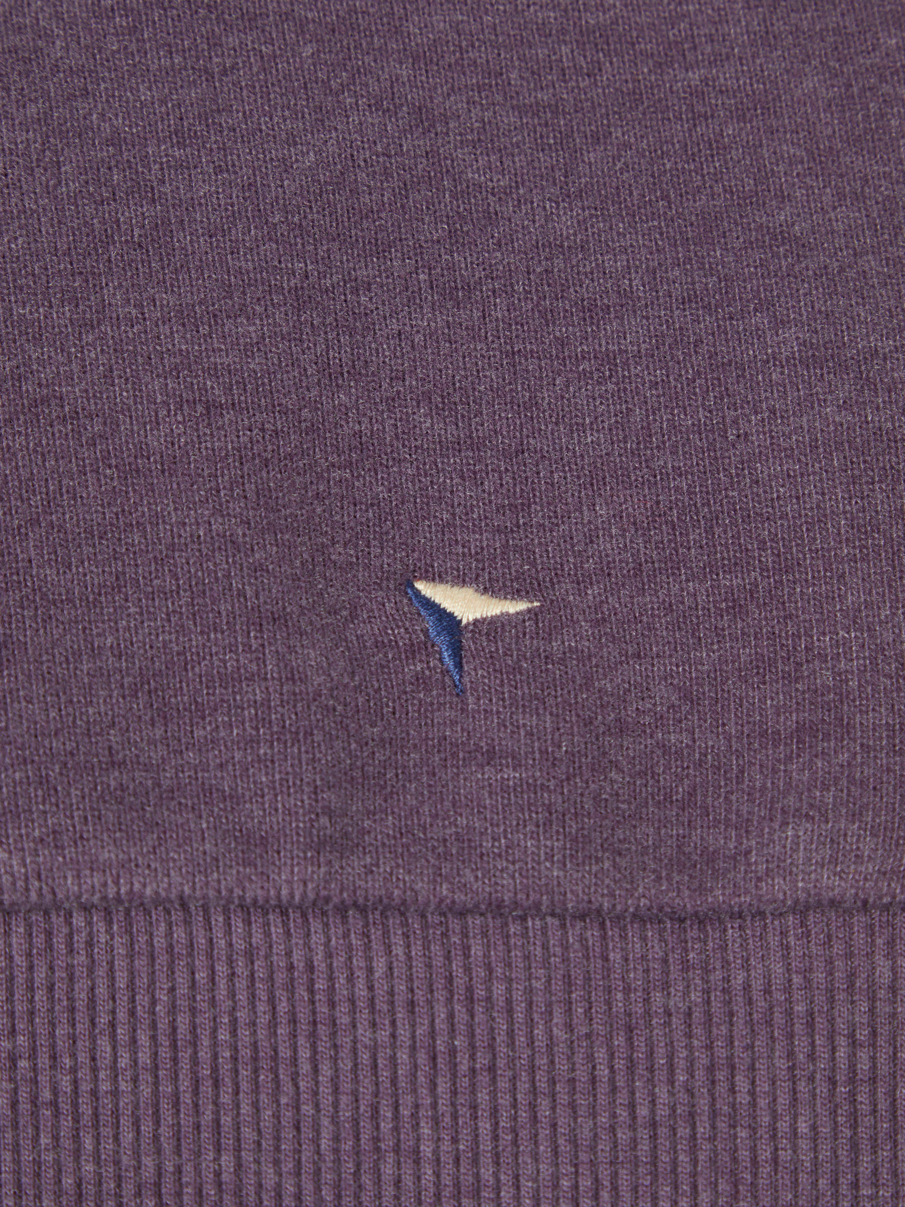 Super-Soft Cotton Rich Quarter Zip - Mauve Purple