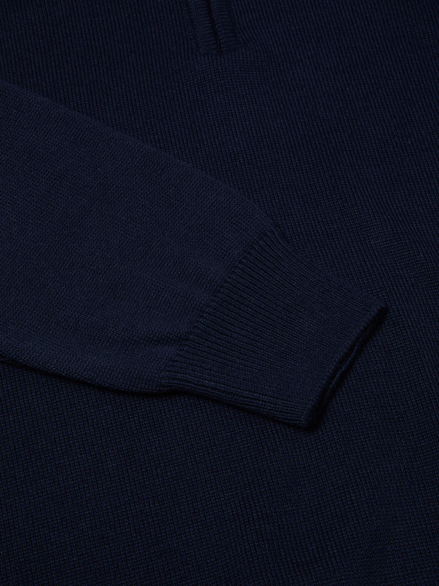 Cotton-Mix Quarter Zip Jumper - Navy