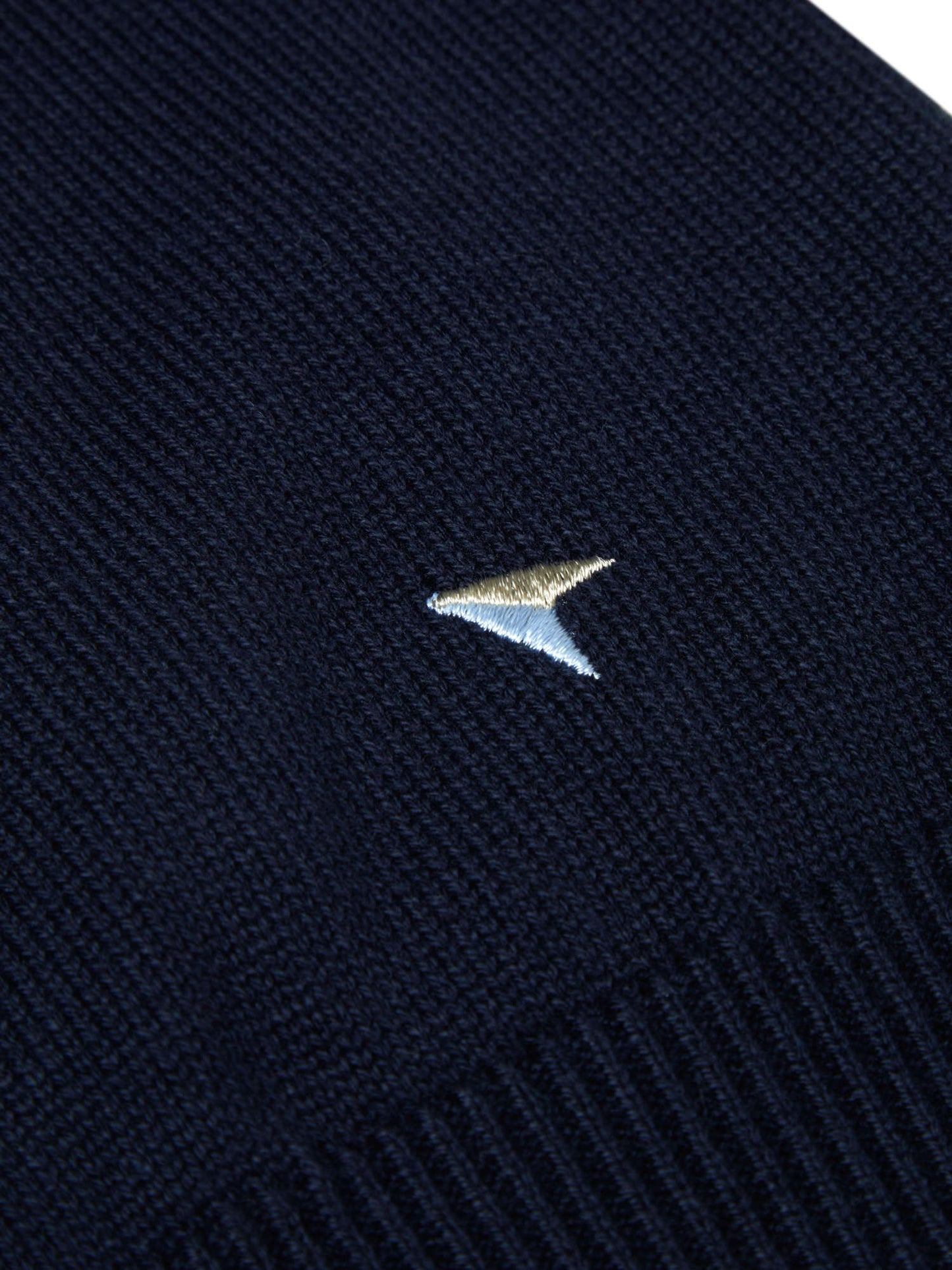Cotton-Mix Quarter Zip Jumper - Navy