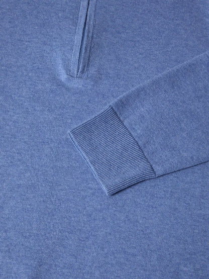 DG's Drifter Long Sleeve Half Zip Sweater - Sky Blue