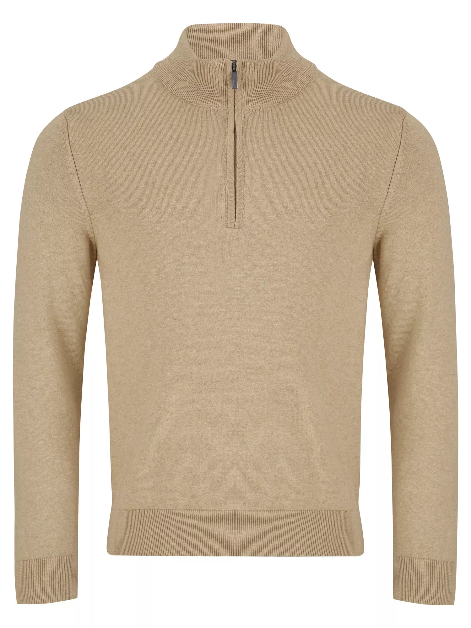 DG's Drifter Long Sleeve Half Zip Sweater - Light Brown